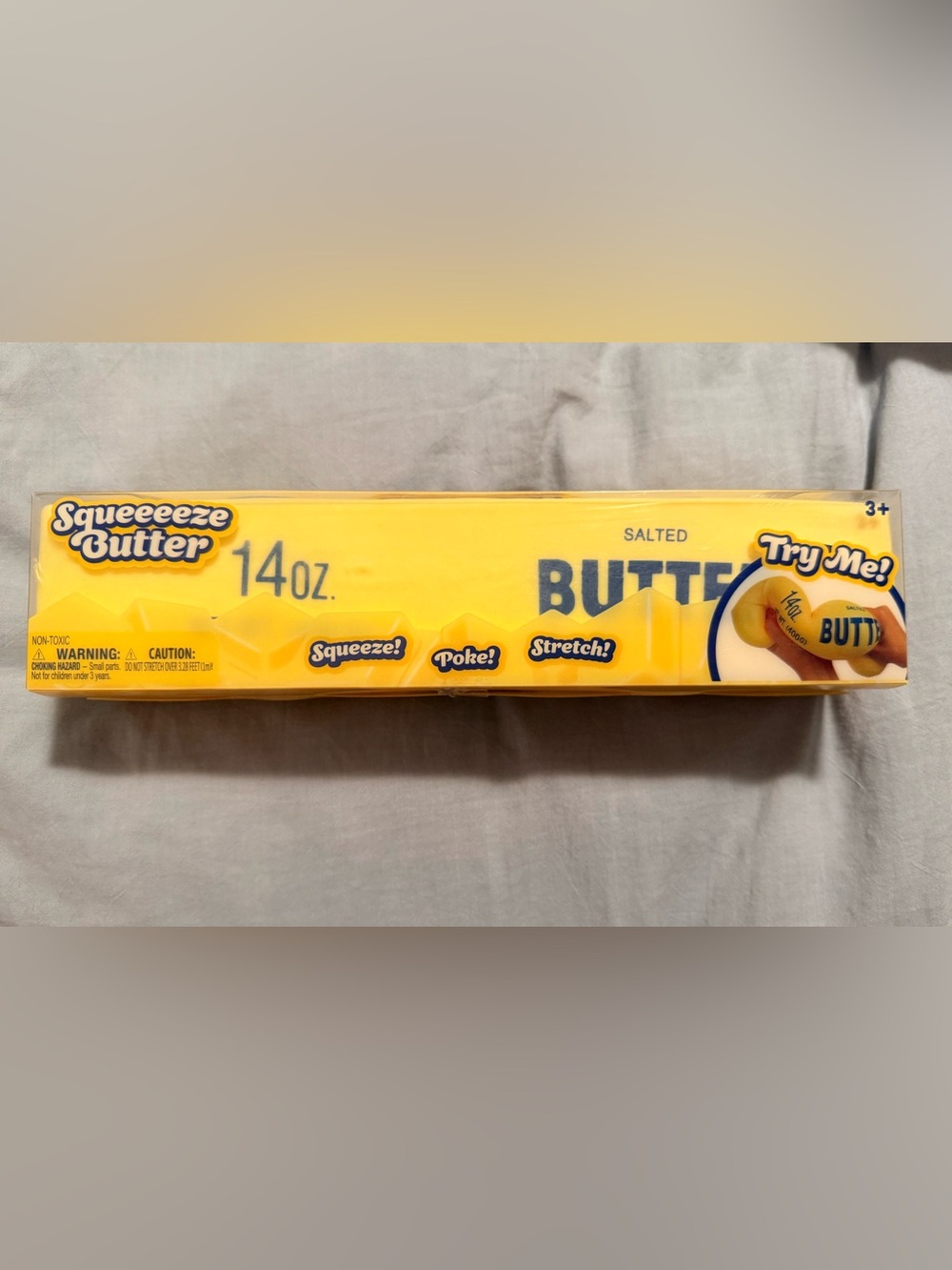 Giant Butter Sensory Toy - Yellow Squishy ADHD, Party Favors